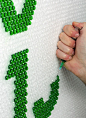 very cool sign – bubble wrap injected with paint