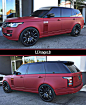 Really nice color change wrap on this Range Rover by Wraps1.  Material Used: Avery SW Garnet Matte Metallic and Gloss Burgundy accents.  http://wrapsone.com/: 