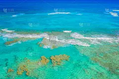 多米尼加共和国海面无人机拍摄。假期的背景。