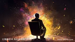 幻想背景_提示词查看_Midjourneyai绘图工具关键词描述词咒语_1456X816像素-壁纸,男人,剪影,背影,色块,泼墨,幻想,原画,电影场景,写实-提示词编号:2023060809433188-绘ai-www.ai016.com