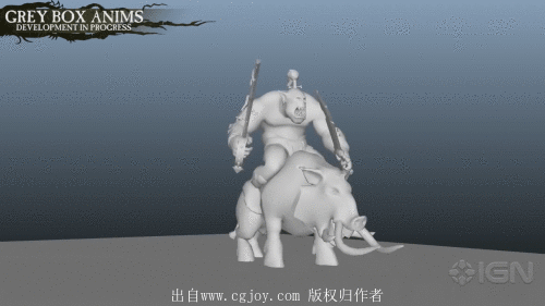 战锤 野蛮兽人 游戏原画模型动作展示视频...