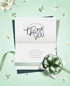 大气简约信纸清新感恩节海报