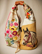 Salvaged needlepoint bag