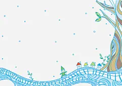 手绘漫画冬季景观_新图网 https://ixintu.com 漫画 冬季 景观