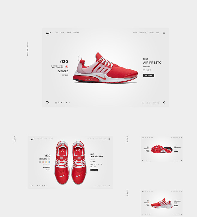 Nike 440 UI Design