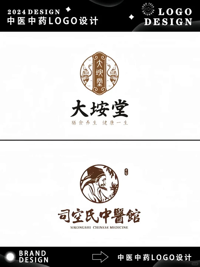 中式传承之瑰宝 中医中药LOGO设计 - 小红书-花瓣网