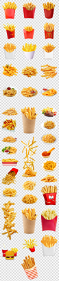 卡通油炸薯片美味土豆海报素材背景图片素材