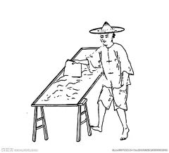 矢量木工木匠工艺晒油漆