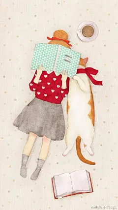 #插画##我与秘密花园的那些事#每天一插画分享：一个人的时光总是默默静谧安详，少年不俱岁月长呐