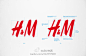 设计东西：据说H&M logo从新调整过，大师们快看.让我五体投地啊～细节多么的重要~