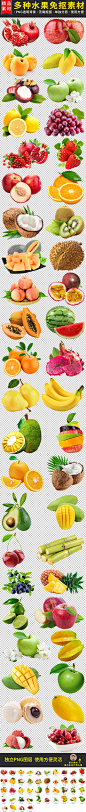 多种水果素材水果集合素材大全水果免扣素材