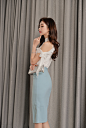 ▼SonYoonJoo▲180224图片_RO更新(浪漫蕉叶出水芙蓉花袖露肩裙)_看图_孙允珠吧_百度贴吧