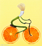 橙子创意单车设计图_创意广告_广告设计_广告设计_设计图库_昵图网nipic.com