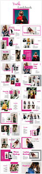 YL023【轻简】枚红色简约欧美杂志风时尚女性品牌新品展示PPT模板-淘宝网