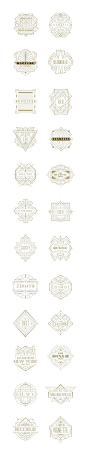 All gorgeous. Art Deco Badges: 