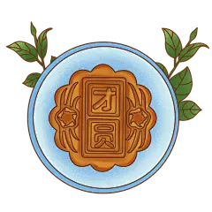 简笔手绘-月饼元素贴纸