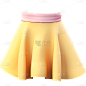 3D立体C4D服饰服装裙子连衣裙半身裙免抠PNG元素素材