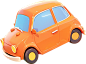 橙色小车