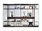 Glass and aluminium display cabinet / wardrobe KRISTAL - MOLTENI & C.