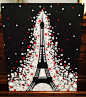Eiffel Tower Painting//Paris Painting : A lovely and unique painting of the Eiffel Tower. I hand paint these on durable pine wood, and they come ready to hang and display in your