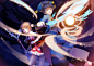 《魔卡少女樱》同人图，小狼X小樱