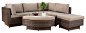 Brenan Outdoor 6pc Sofa Sectional tropical-outdoor-sofas