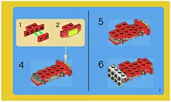 迷你消防车（Mini Fire Truck） 图纸 | Brick4.com - 最实用的国产积木索引表