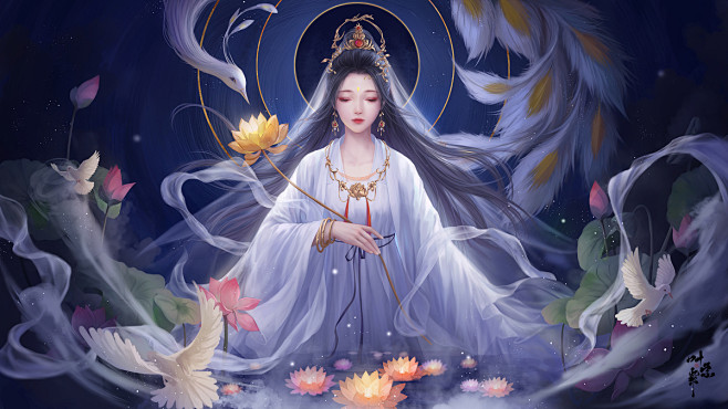 长明·祈_叶紫紫__插画师作品_涂鸦王国...
