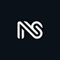 字母ns标志logo矢量图设计素材