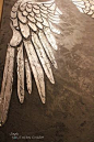 Angel Wings Stencil with silver leaf on Canvas | Simple Southern Charm