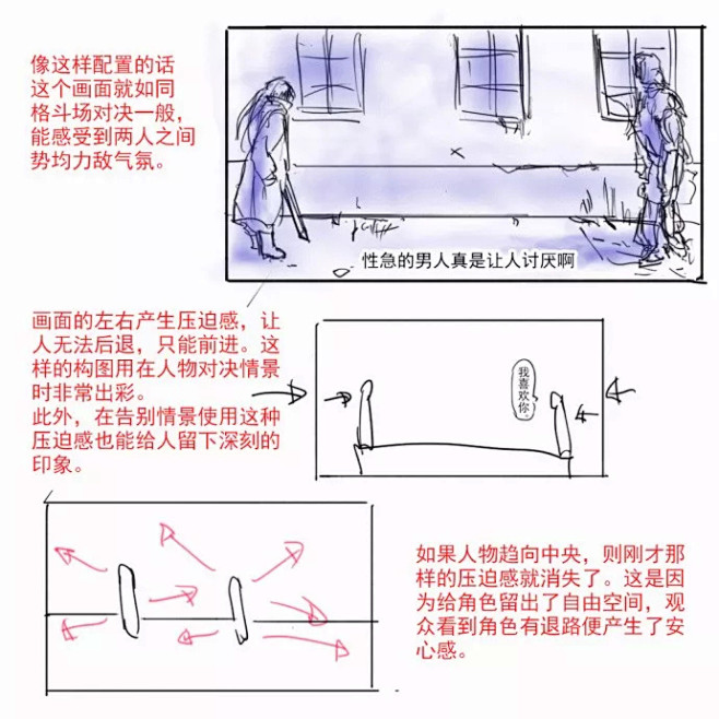 【绘画教程】在画面中如何排布人物的位置？...