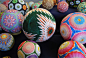 A Huge Collection of Embroidered Temari Spheres by an 88 Year Old Grandmother toys textiles embroidery balls 