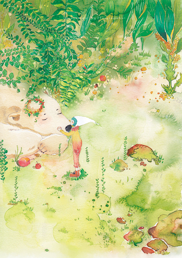 柔美，梦幻——来自插画师 @卜若梨一组作...
