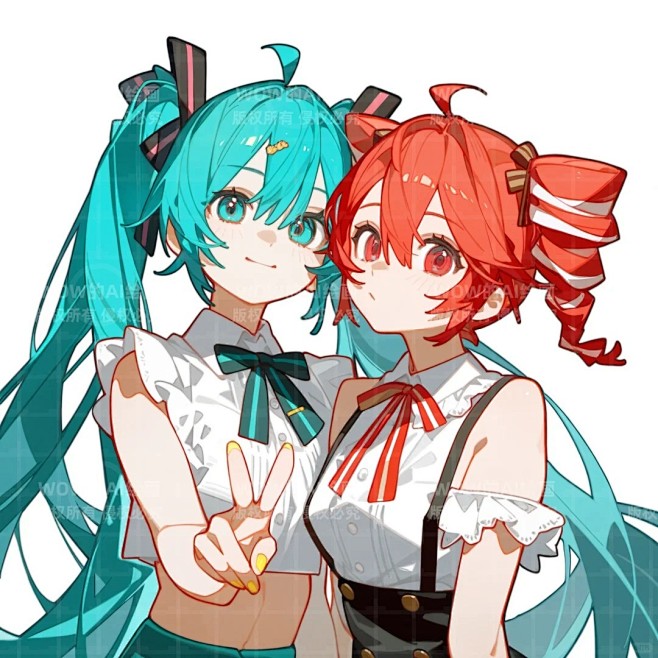 初音miku x 重音teto _3_WOW的AI绘画(收徒)_来自小红书网页版