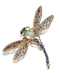 珠宝｜蜻蜓的翅膀原本平淡无奇，而在新艺术时期匠人们的眼中，它们五彩缤纷，瑰丽而奇幻。