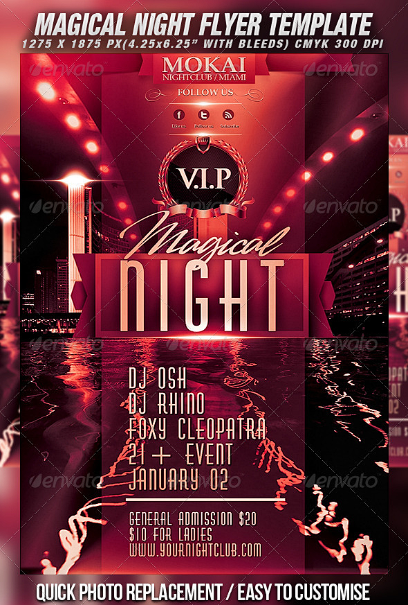 Print Templates - Magical Night Flyer Template | GraphicRiver