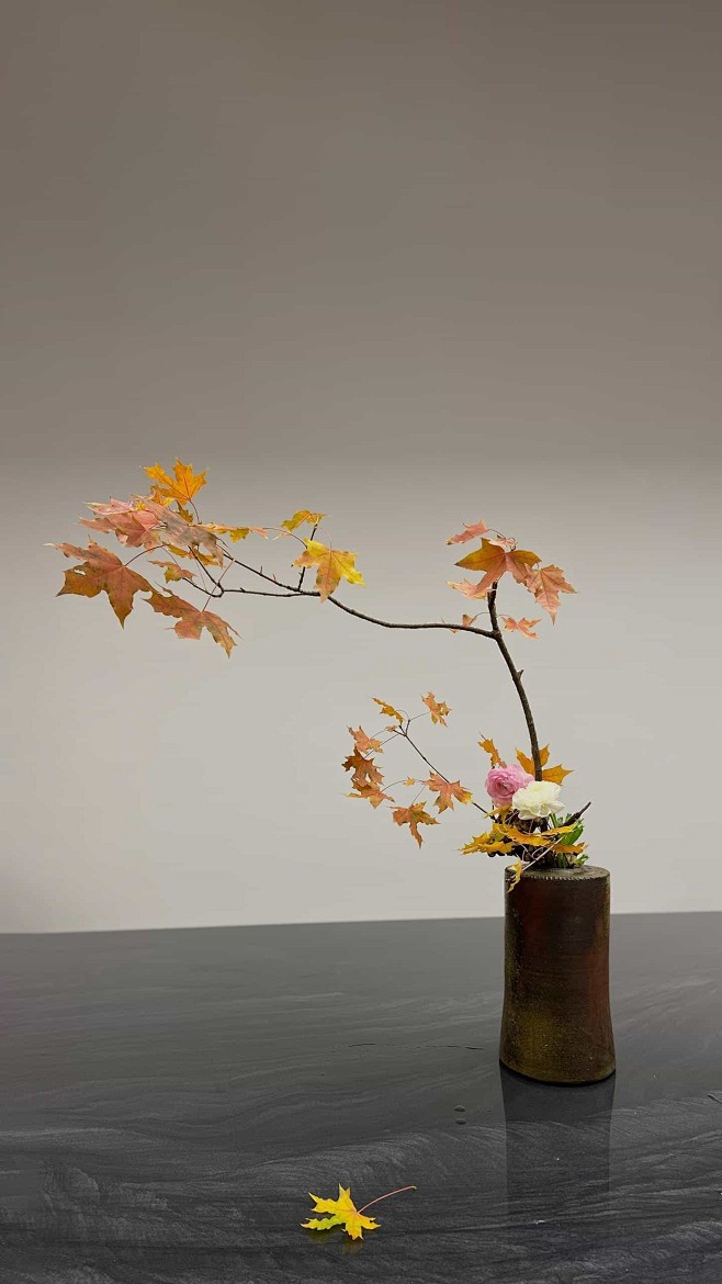 花卉 花 花朵 插花艺术 花艺 插花 花束 干花 枫叶 红枫