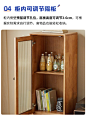 北欧餐边柜现代简约全实木高低柜客厅靠墙酒柜储物立柜组合樱桃色-tmall.com天猫