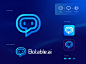 Ai, Tech, analytics + Chat + Bot Logo | Sass, Visual Identity ai ai bot virtual assistant ai technology app icon artificial intelligence brand branding chatbot talk communication data analytics insights data engineering design identity logo logotype loop 