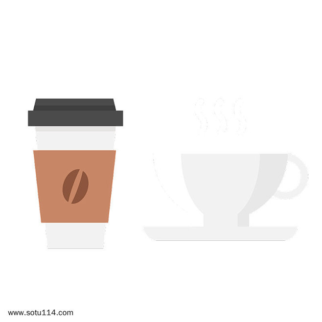 咖啡喝咖啡饮料矢量元素图标免抠