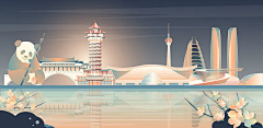 固态病体采集到建筑插画