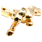 CARTIER Panthere (Panther) Onyx Emerald 3 Row Gold Necklace