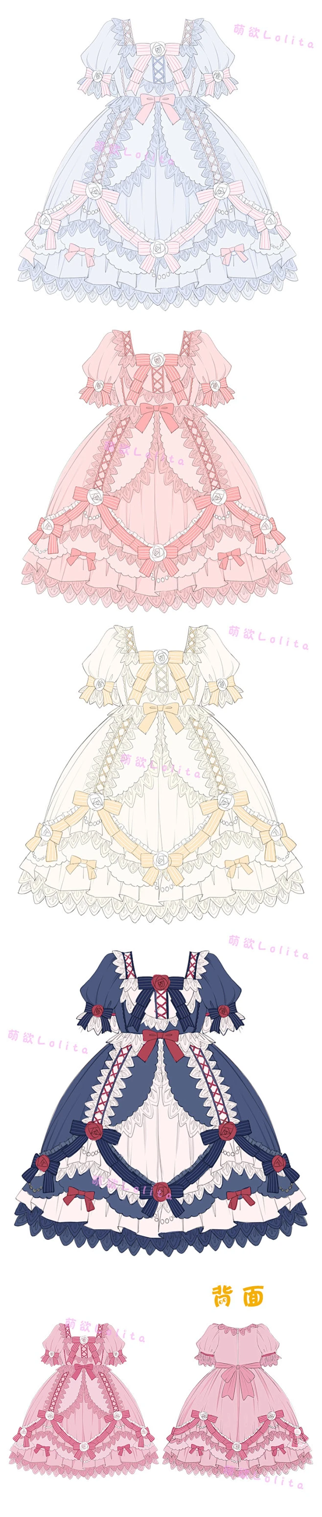 原创洛丽塔洋装lolita小花嫁子日系软妹公主lo娘白雪姬少女连衣裙-淘宝网-花瓣网