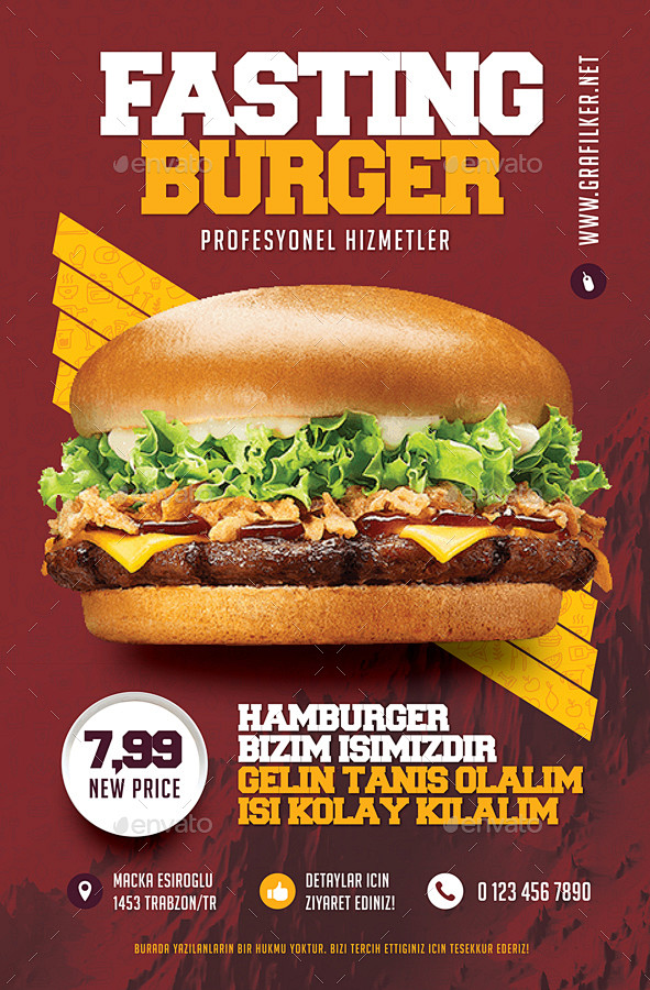 快餐汉堡海报模板