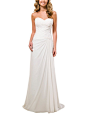 Vivebridal Women's A-Line Chiffon with Pleat Lace Up Beach Wedding Dress | Amazon.com