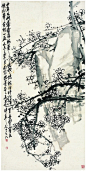 [梅兰竹菊 吴昌硕书画精品鉴赏] 吴昌硕，浙江省孝丰县鄣吴村（今湖州市安吉县）人，是晚清著名画家、书法家、篆刻家，为“后海派”中的代表，是杭州西泠印社首任社长。吴昌硕与虚谷、蒲华、任伯年齐名的“清末海派四杰”。初名俊，又名俊卿，字昌硕，又署仓石、苍石，多别号，常见者有仓硕、老苍、老缶、苦铁、大聋、石尊者等 。