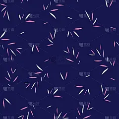 Seamless pretty bamboo pink leaves pattern. Vector