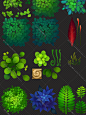 游戏美术素材/Q版手绘植物树木草贴图合集 653张/手绘场景贴图-淘宝网