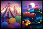 Carnival and Spooky backgrounds