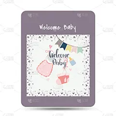 祝贺新宝宝卡片绘制，宝宝卡片背景信息新生儿gif，宝宝照片道具，新生儿生日贺卡